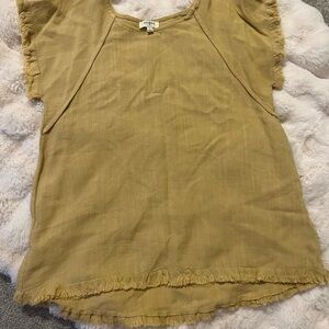 Umgee Yellow Fringe Blouse
